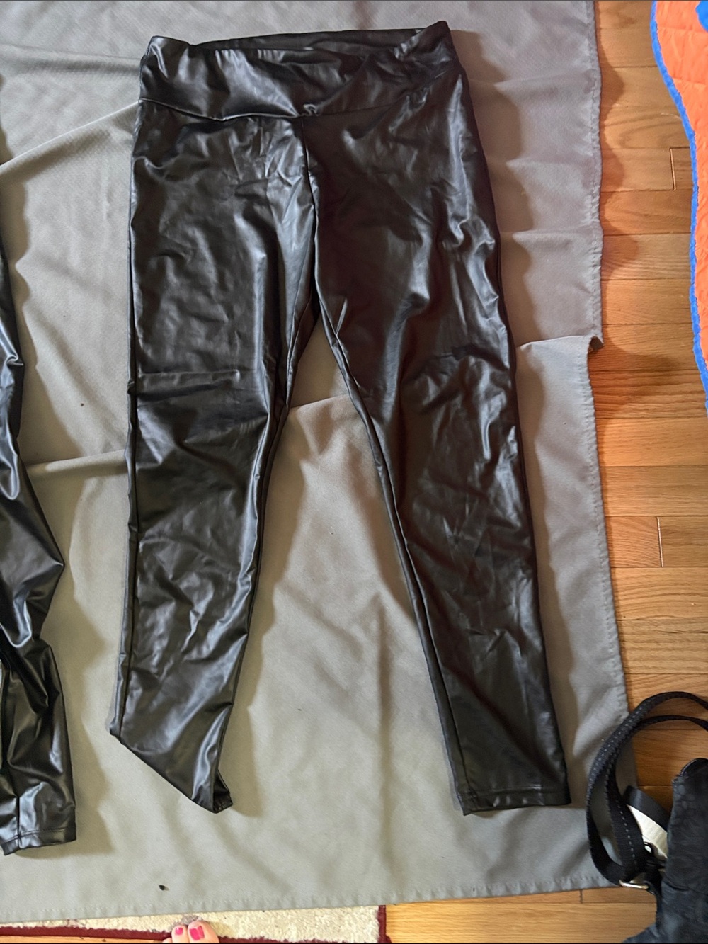 Primark Black Faux Leather Jeggings